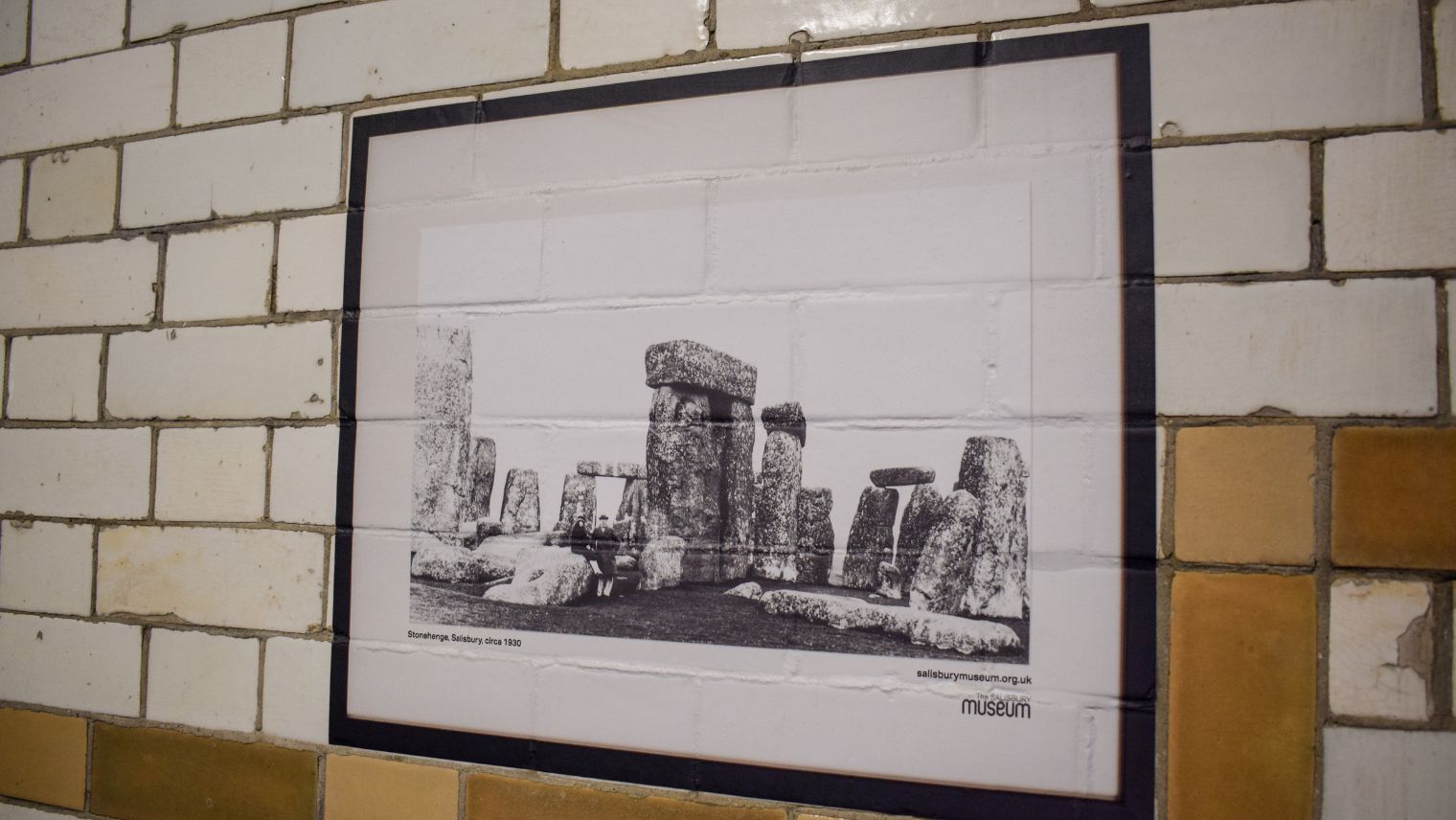 Stonehenge mural in Salisbury station subway