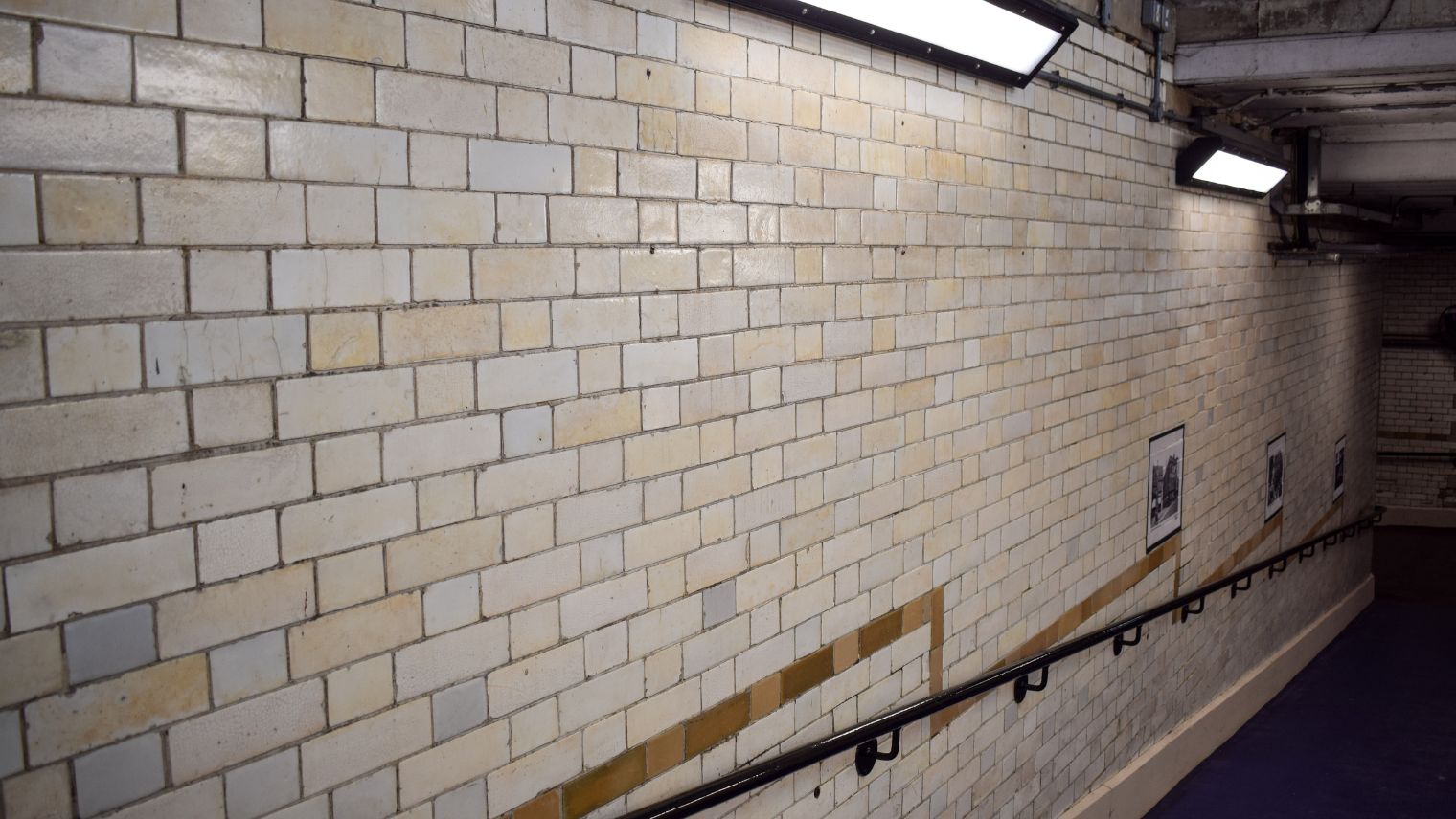 Salisbury subway restored Victorian tiling