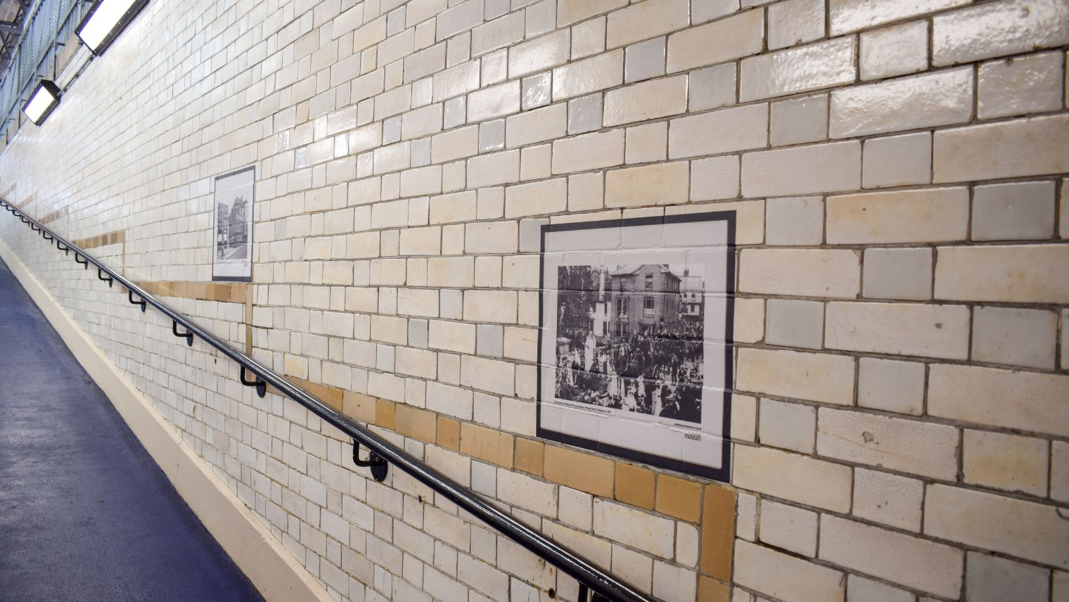 Salisbury subway restored Victorian tiling