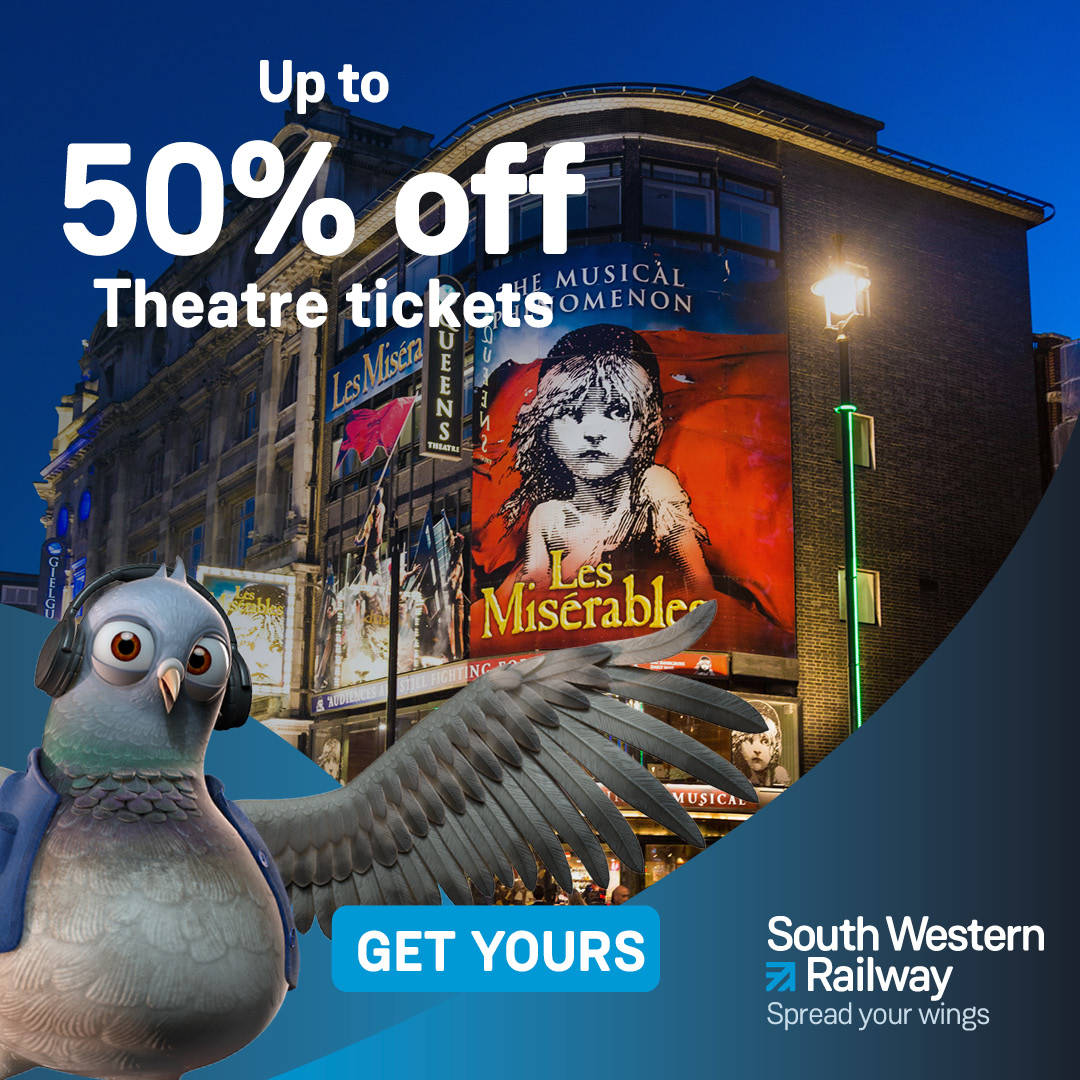 Up to 50% off theatre tickets