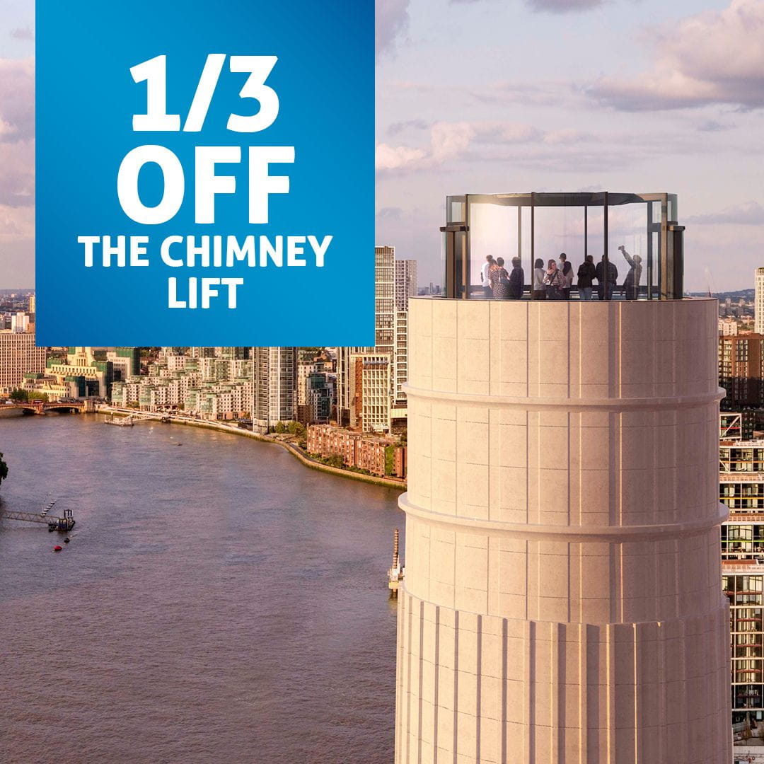 1/3 third off The Chimney Lift at Battersea Power Station with SWR Rewards