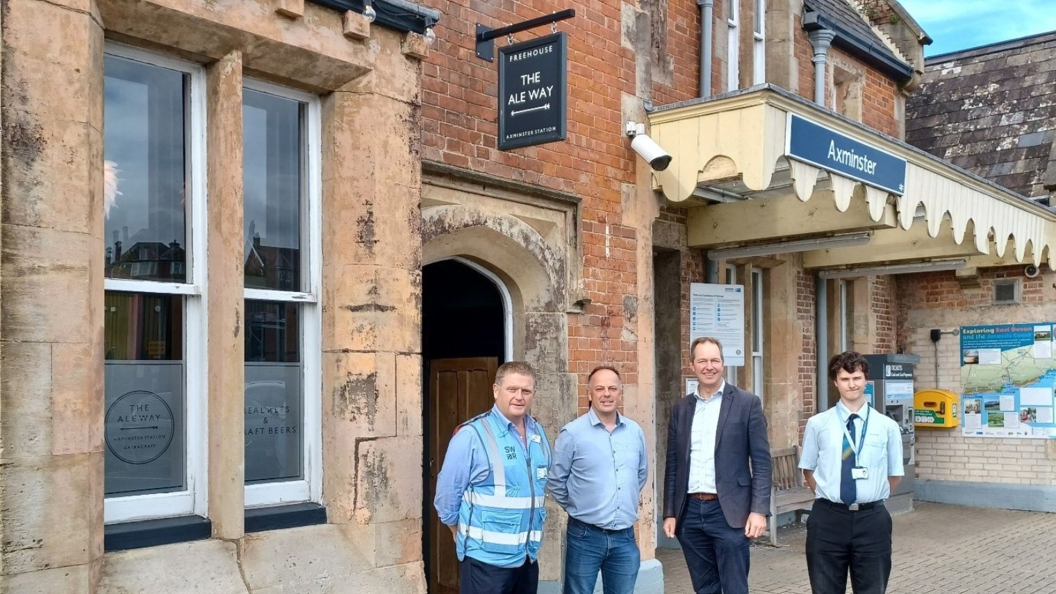 Axminster station is home to The Ale Way, a micropub which stocks a continually changing line of independent real ales, fresh craft beers and delicious ciders, many of which are locally brewed