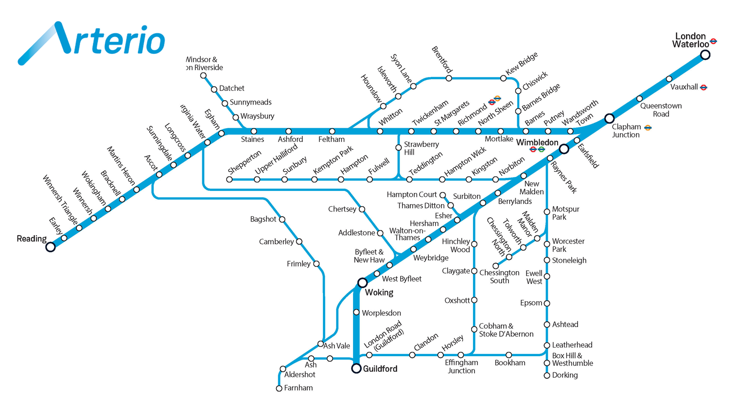 Map of train station covered by new Arterio