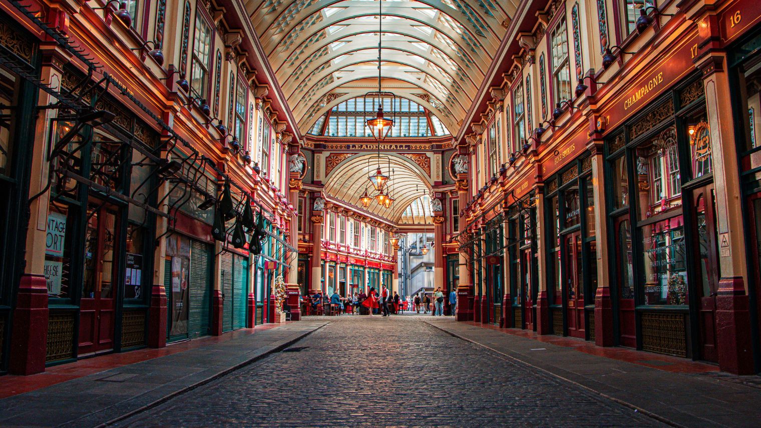 A photo of the interior of Leadenhall Market London