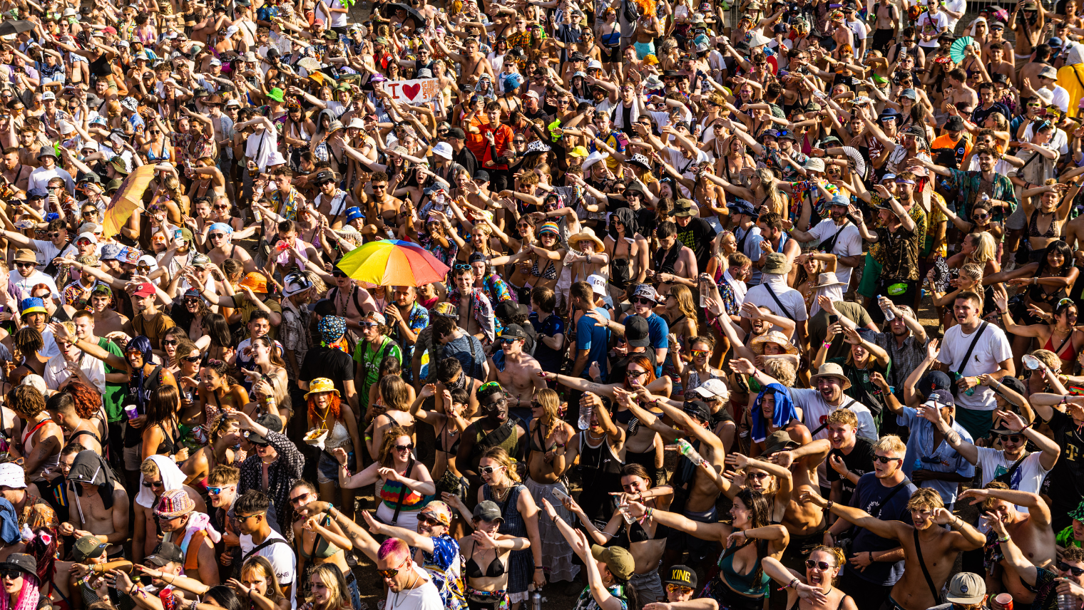 Boomtown festival crowd