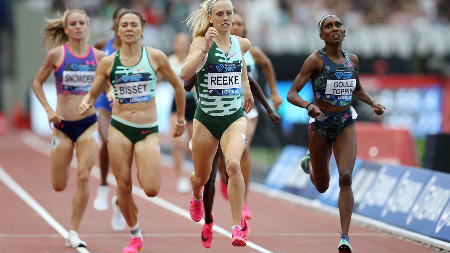 Females running at London Athletics