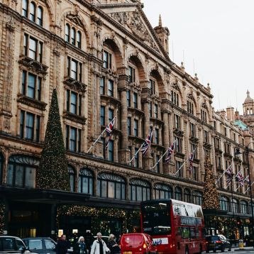 Exterior shot of Harrods London