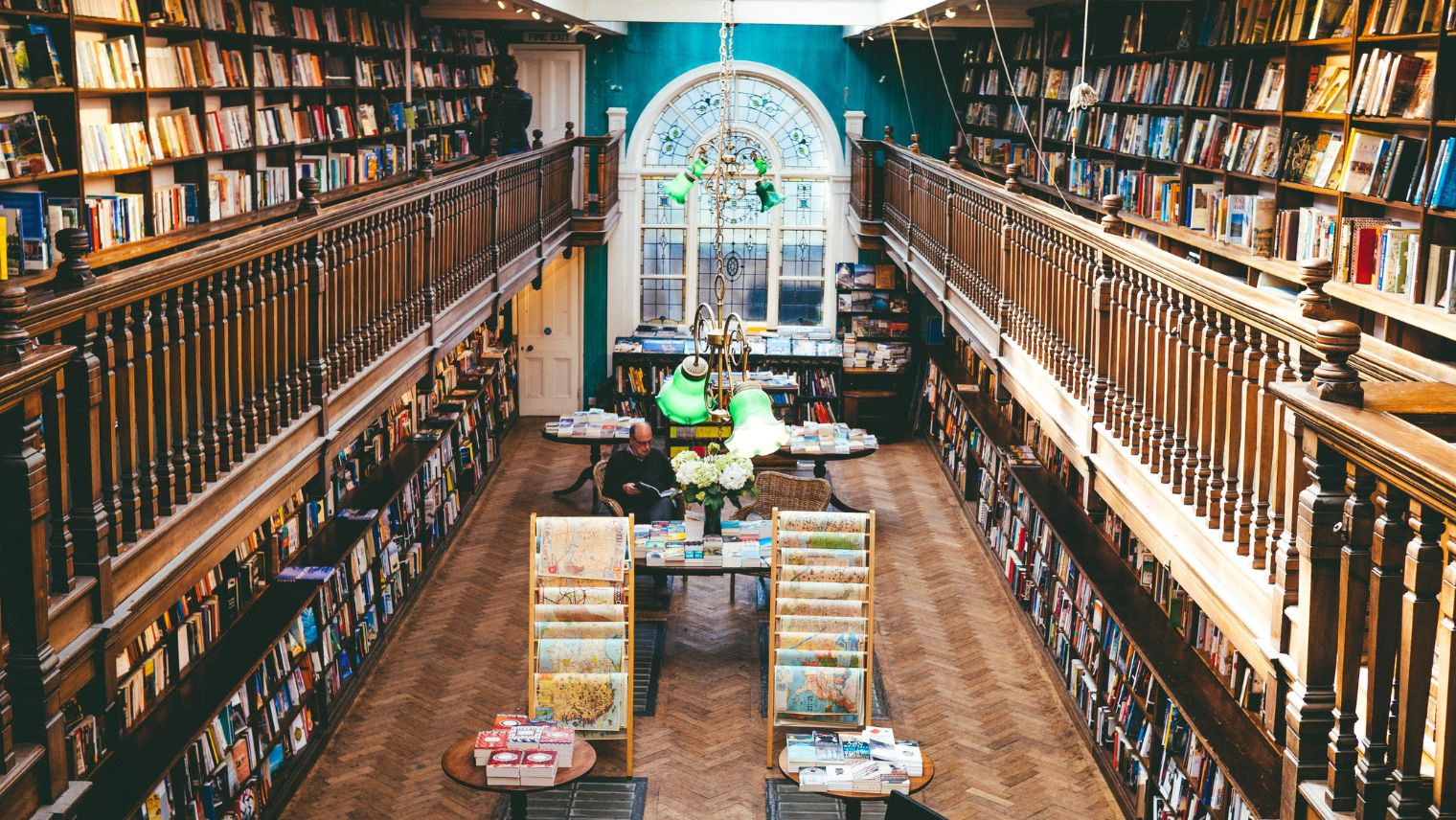 Daunt bookshop with balcony