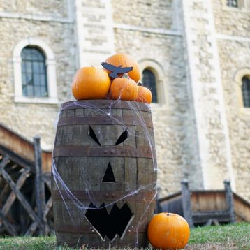 Halloween pumkins at the Tower of London