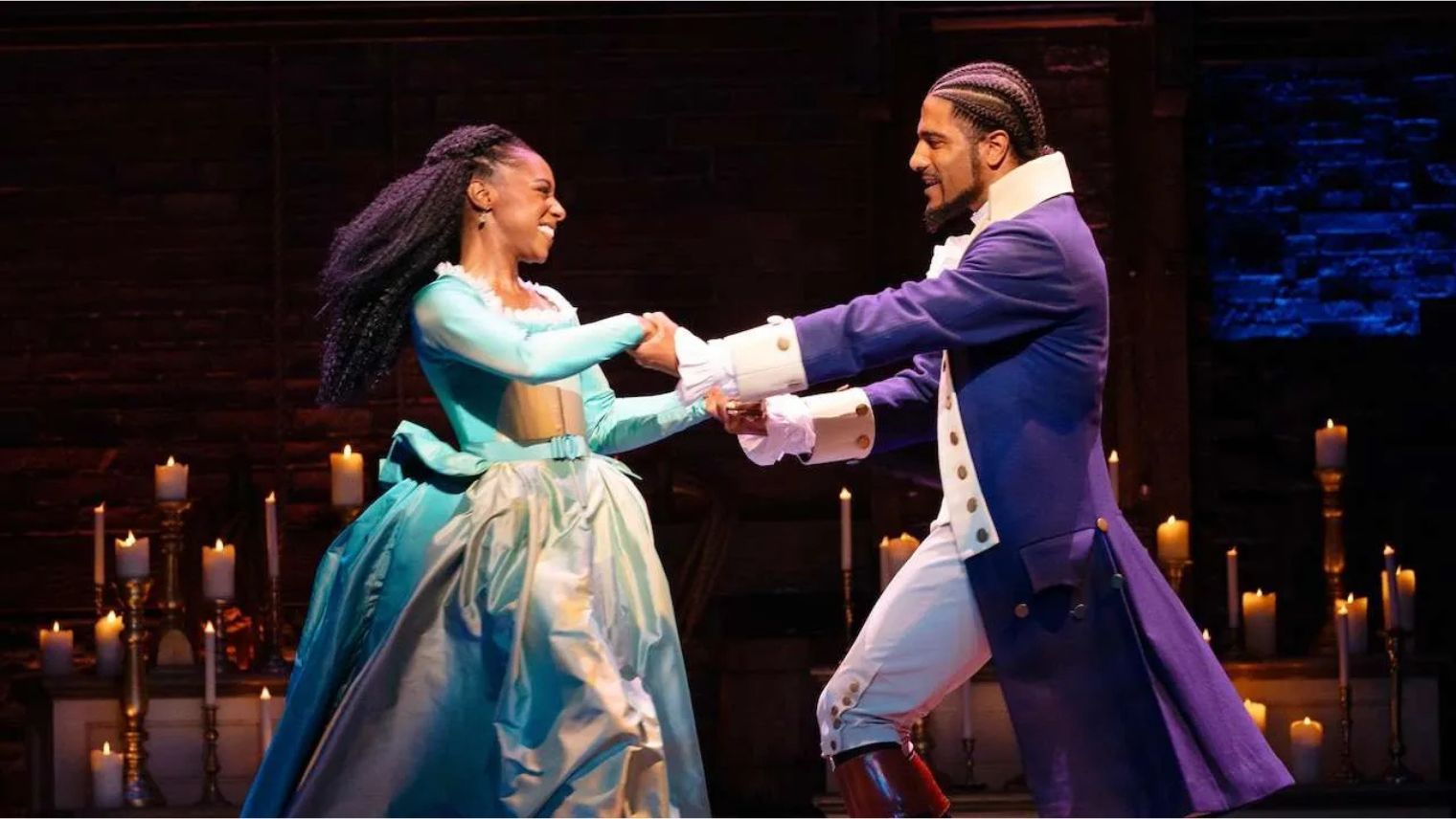 Dancing scene from Hamilton the musical 