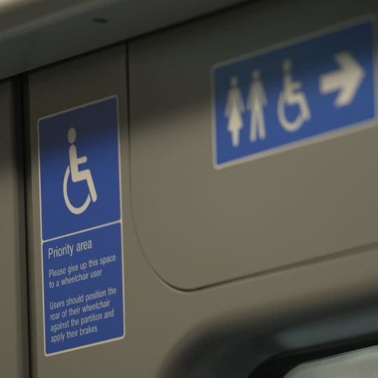 Dedicated wheelchair spaces onboard the Arterio trains