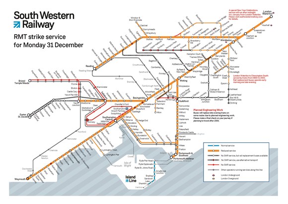 South Western Railway New Years Eve service summary and response to RMT ...