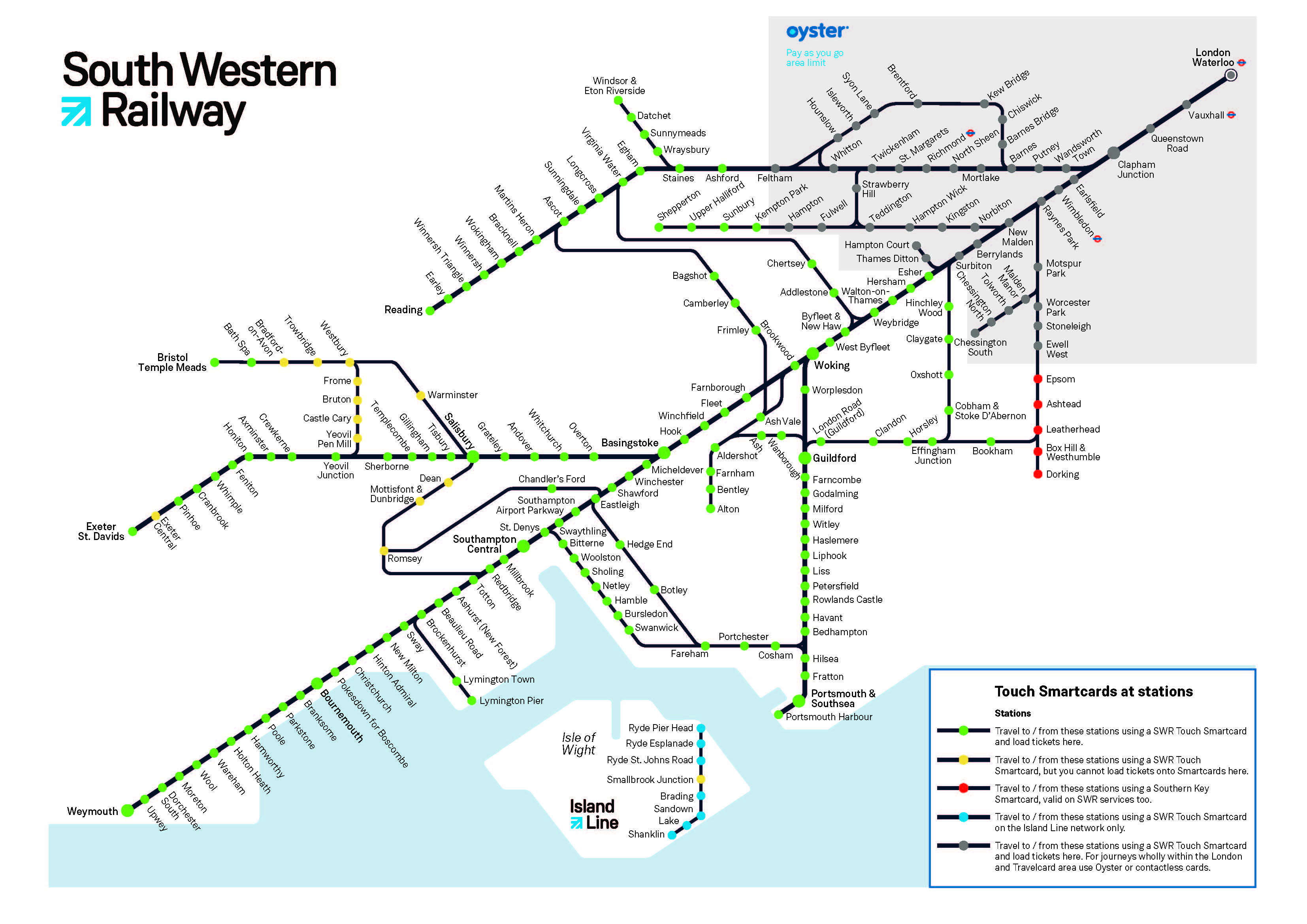 South West Trains Route Map